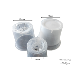 Plastpotte - 12cm - Gennemsigtig