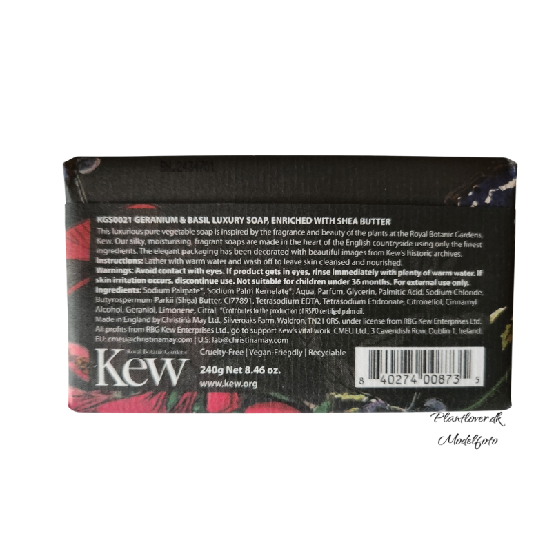 Geranium og Basilikum Luksus S�be 240g