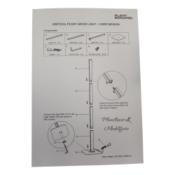 LED Lys 140cm - Lodret fuld spectrum