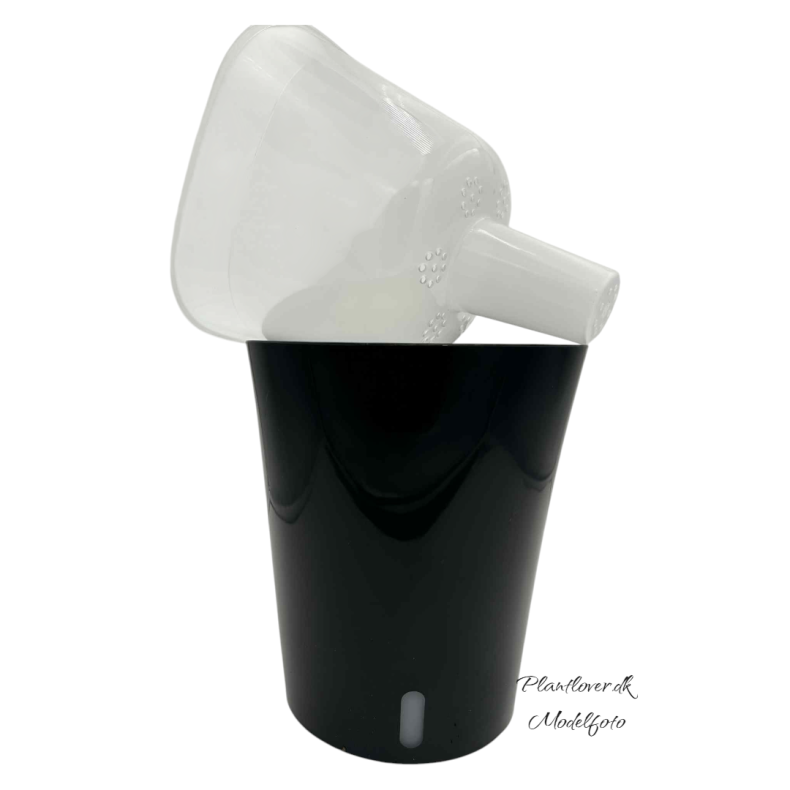 Selvvandende potte med klar indsats - Hvid